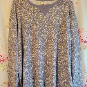Free People Intimately Early Night Oversized Thermal Sleep Shirt Size S